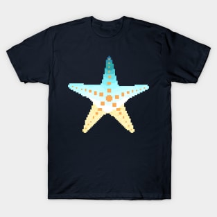 Modern Pixel Ocean Sea Star T-Shirt